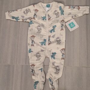 Disney Cream Quilted Footie with Toy Story Characters